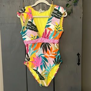 Bleu Rod Beattie Swimsuit Tropical Size 10